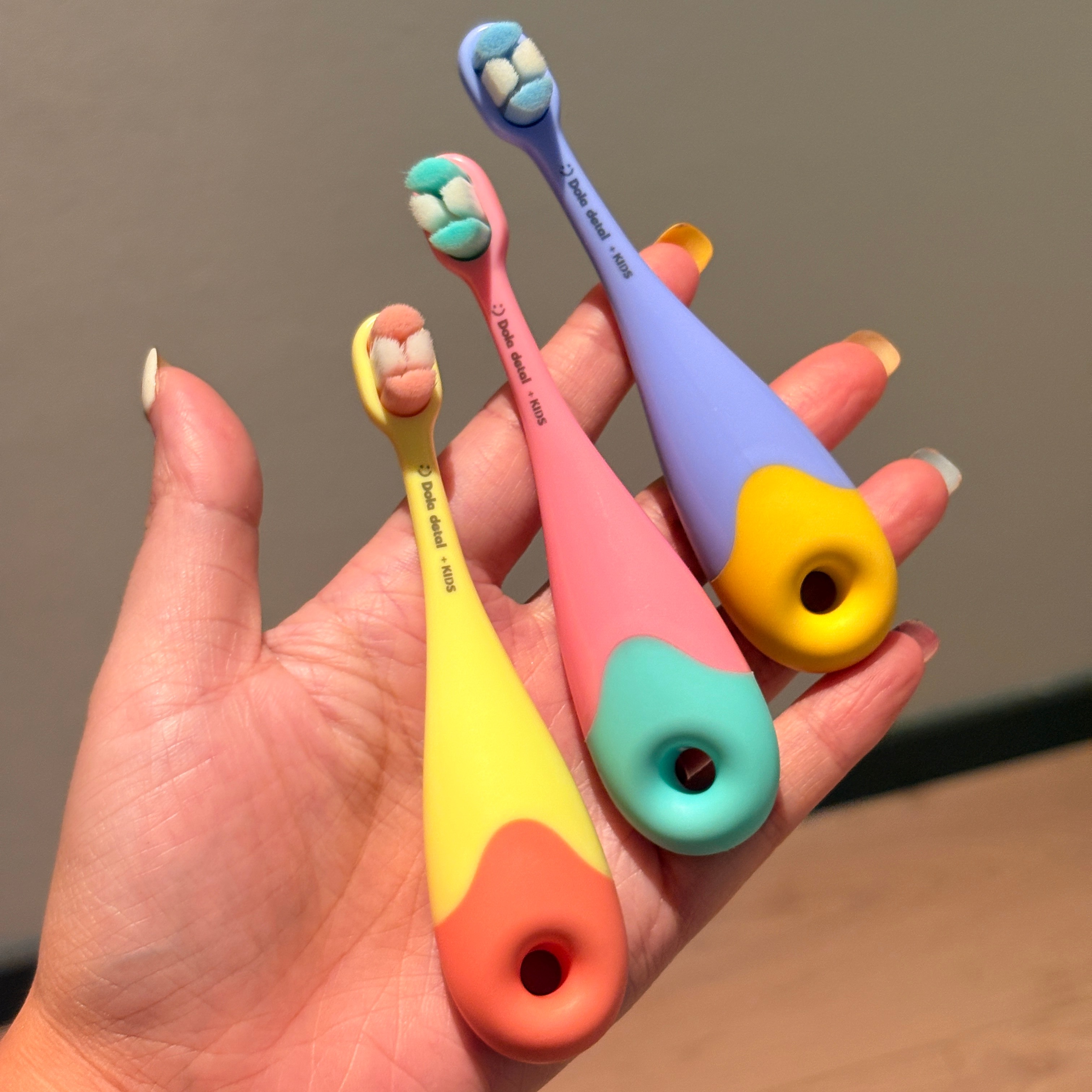 Antibacterial Thousand-Hair Children's Toothbrush - Ultra-Fine Ultra-Soft Baby Toothbrush for Baby Teeth Cleaning, Household Family Pack Wholesale