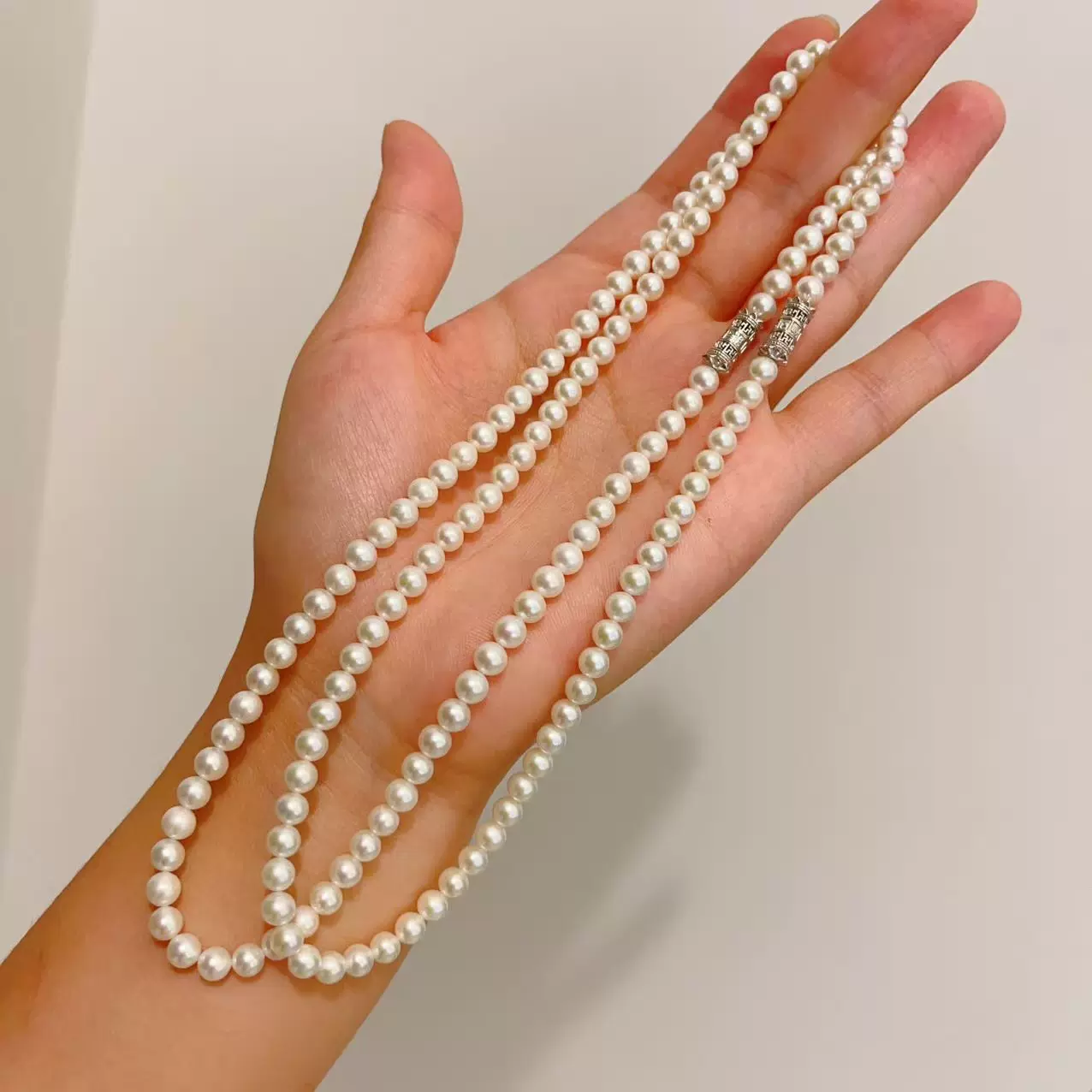 天然淡水珍珠项链正圆小米珠baby珠高亮珠光锁骨链送女友闺蜜礼