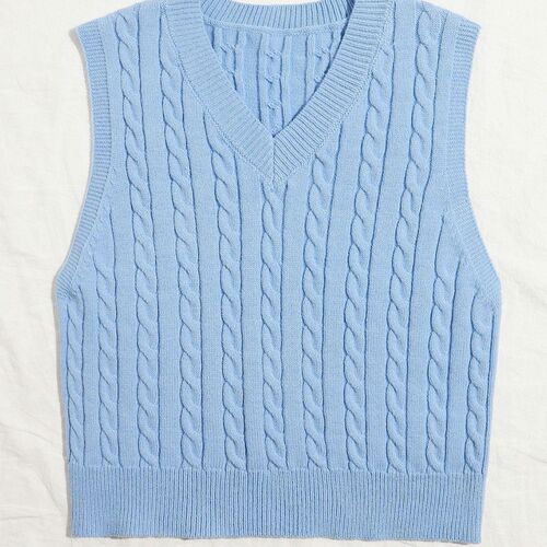 Korean Version Women's Fashion Knit Cardigan Turtleneck V-Neck Backless Sweater Sleeveless Top