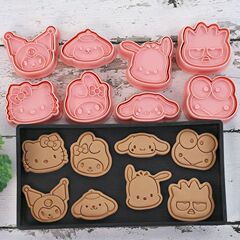 迷你三丽鸥卡通饼乾模具家用3d立体西瓜按压切模手工翻糖烘焙工沸