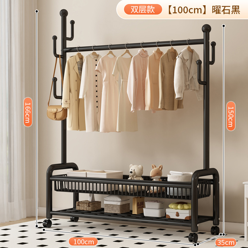 シンプルなコートラック寝室床置き洋服ラック取り外し可能な家庭用収納ラックリビングルーム洋服ラック物干しラック|undefined
