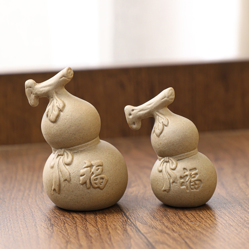 Creative Ceramic Gourd Ornament, Fortune Bottle for Living Room, Entrance, Office, Car, Tea Pet, Cross-Border Hot-Selling Ceramic Decoration Creative Ceramic Gourd Ornament, Fortune Bottle for Living Room, Entrance, Office, Car, Tea Pet, Cross-Border Hot-Selling Ceramic Decoration