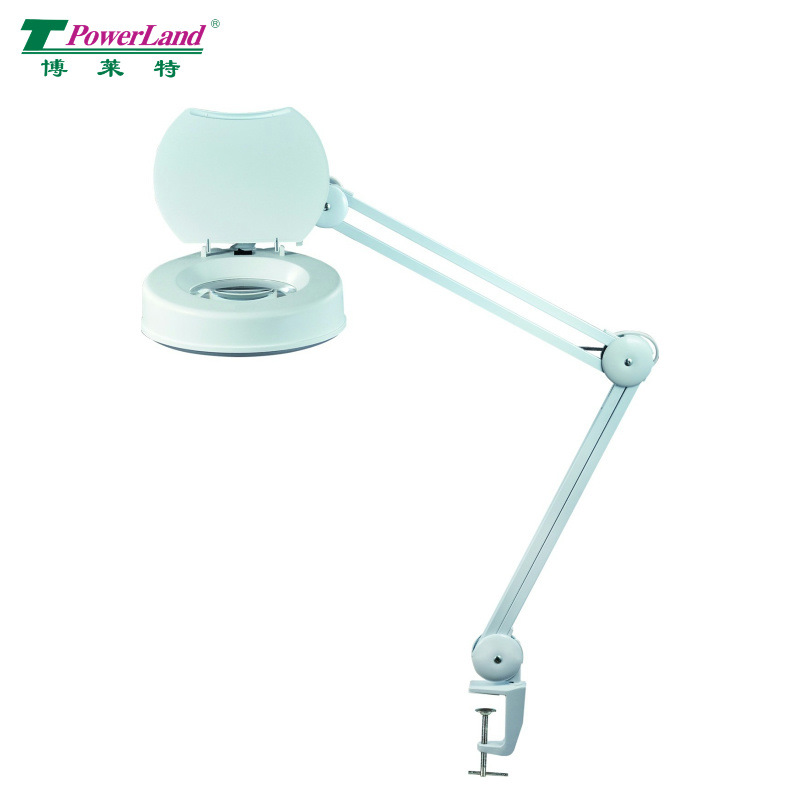 厂家供应127mm 8608-D 电子式夹台式放大镜灯 带灯放大镜