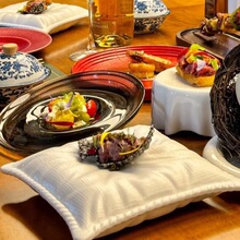 创意瓷餐具特色摆盘编子盘子家用菜盘圆盘高端商用酒店餐具异形盘