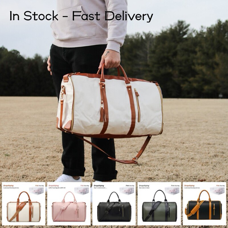 Cross-Border Dropshipping and Hot-Selling Waterproof Pu Foldable Suit Bag, Travel Bag, Trolley Bag