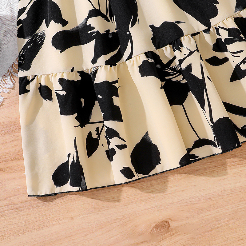 Mädchen Langarm Kleid Mit Blumenmuster Für Den Herbst_voghion.com