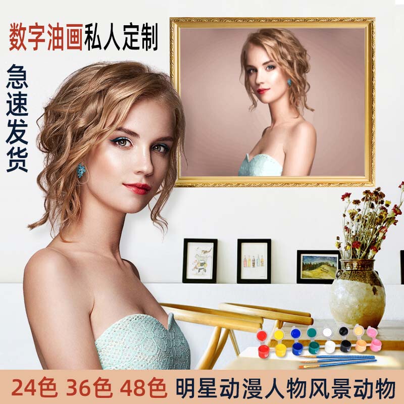 DIY Digital Oil Painting Hand-Painted Coloring Filled Oil Painting Acrylic Gift Pigment Photo Hand-Painted Decorative Painting DIY Digital Oil Painting Hand-Painted Coloring Filled Oil Painting Acrylic Gift Pigment Photo Hand-Painted Decorative Painting