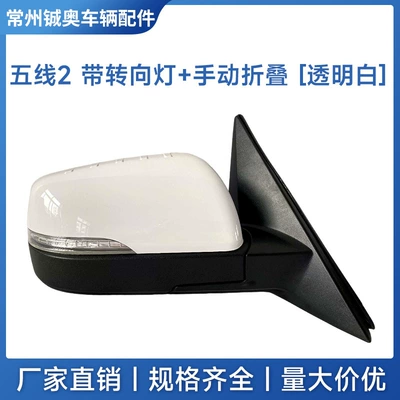 Rear mirror/rearview mirror assembly – Model as the Original Car - left-driver-5-lines-2-with-turn-signal-transparent-white