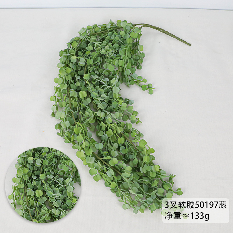 模擬植物、偽の緑の植物、籐の蔓、鉢植えの家庭用装飾、壁掛けバスケット、壁掛け籐プラスチック|undefined