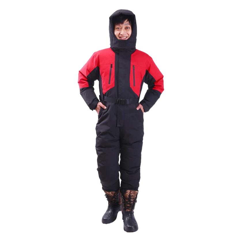 Baja temperatura de una pieza de almacenamiento en frío ropa a prueba de frío una pieza de ropa de algodón acolchado ropa de almacenamiento en frío ropa gruesa a prueba de frío ropa de pesca de invierno