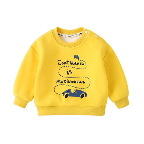 New toddler handsome clothes, baby sweatshirts, spring and autumn boys' tops, spring baby clothes, girls' long-sleeved children's clothes