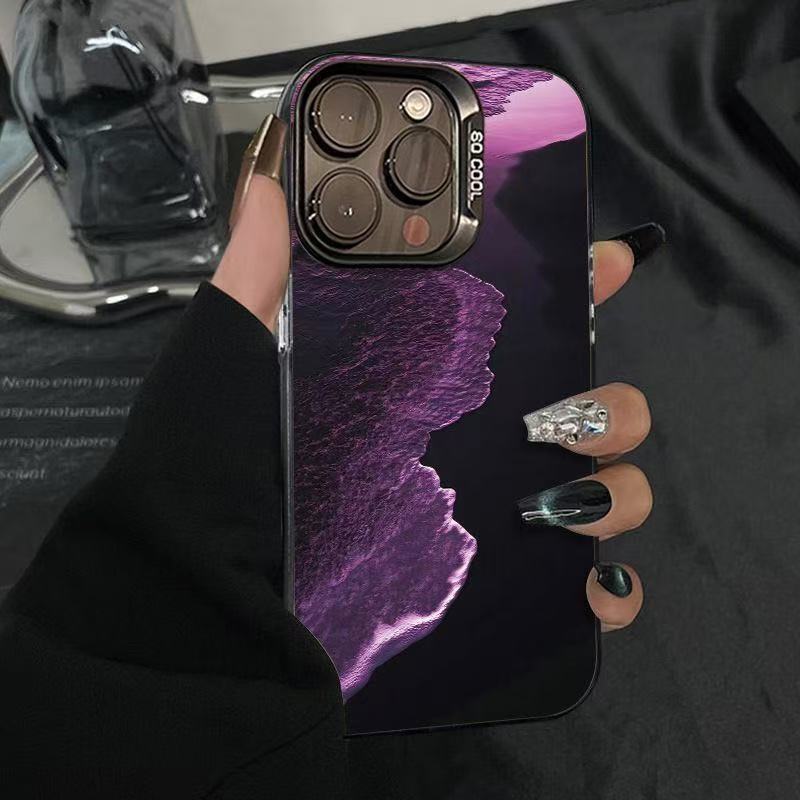 Nueva ola púrpura para iPhone 16 funda para teléfono móvil Apple 15promax/14 transfronterizo 13pro personalidad 12