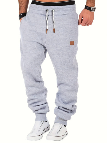 Cross-border foreign trade spring and autumn men's casual sports long pants with warm lining, hip-hop loose fashionable men's pants