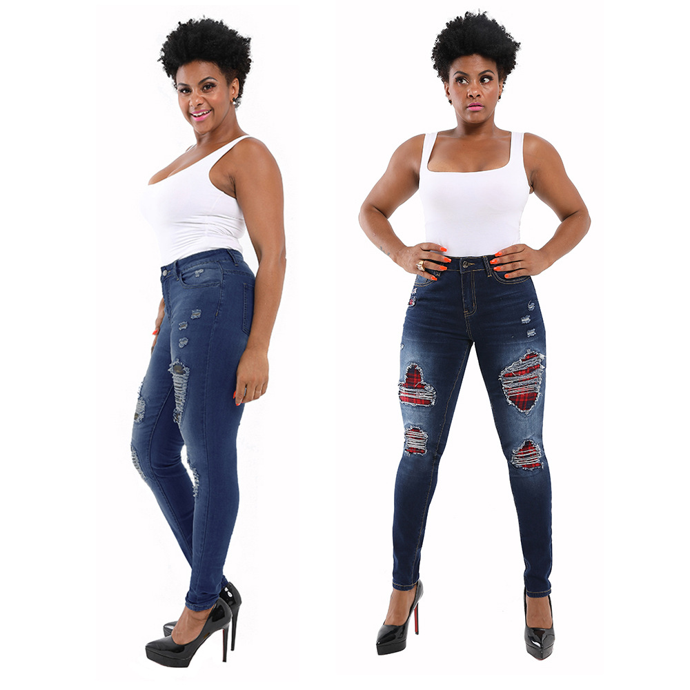 22 Autumn/Winter Straight Pencil Jeans Temperament High Waist High Elastic Women's Wear Direct Sales_voghion.com