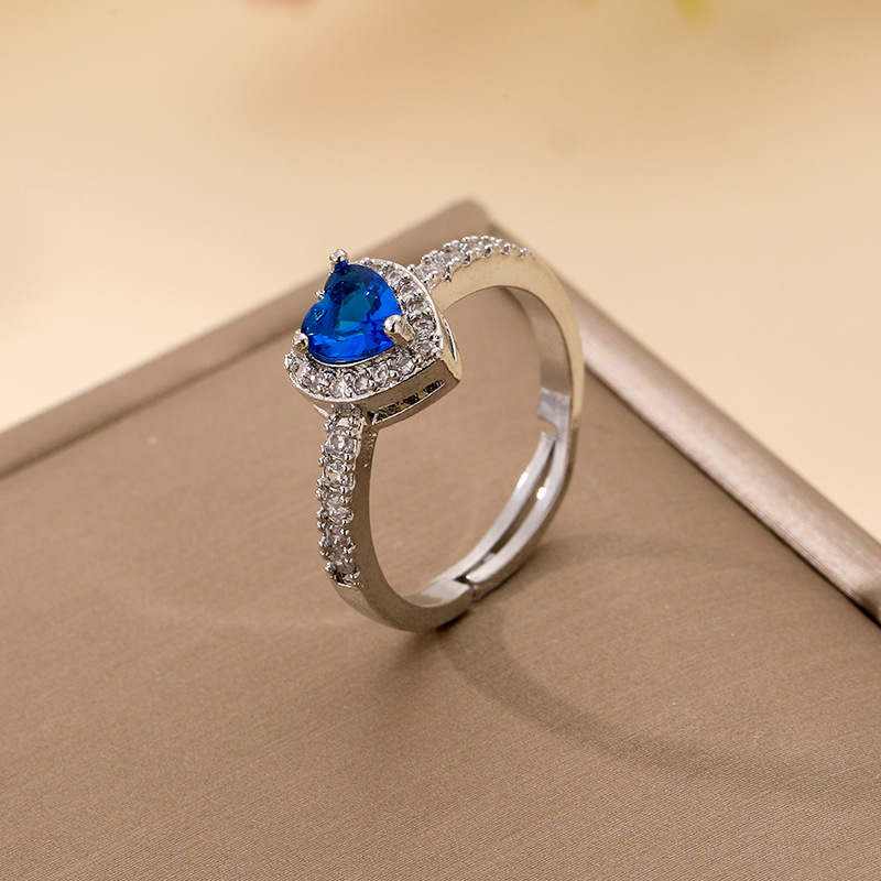 Vibrant Gemstone Ring For Women Minimalist European Style Gold_voghion.com