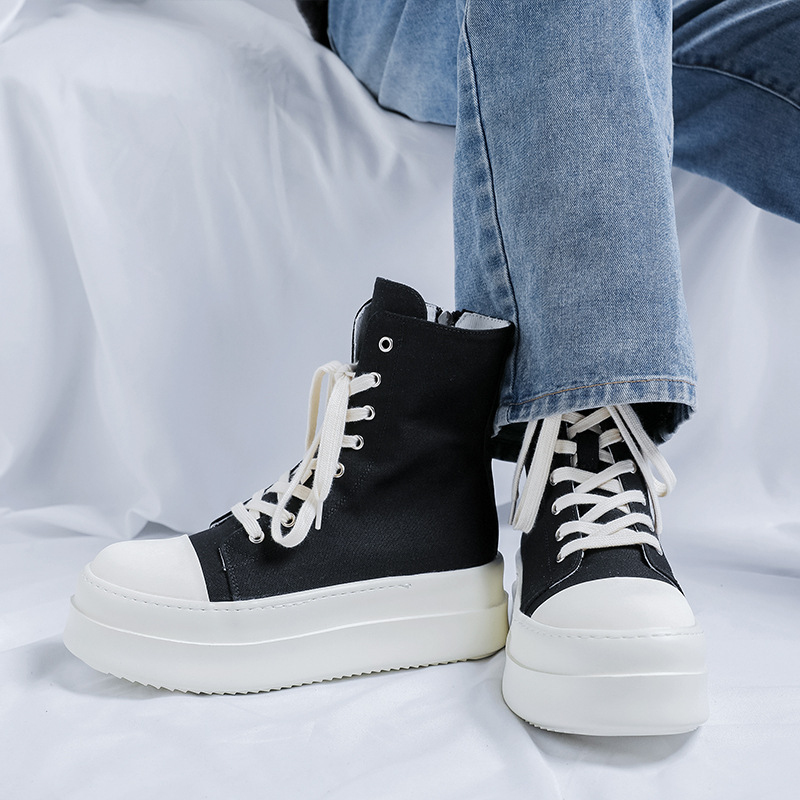 Chaussures pour hommes, baskets de niche, nouvelles baskets montantes à semelle épaisse et tendance de style américain, tendance pour couple, automne-hiver 2025._voghion.com