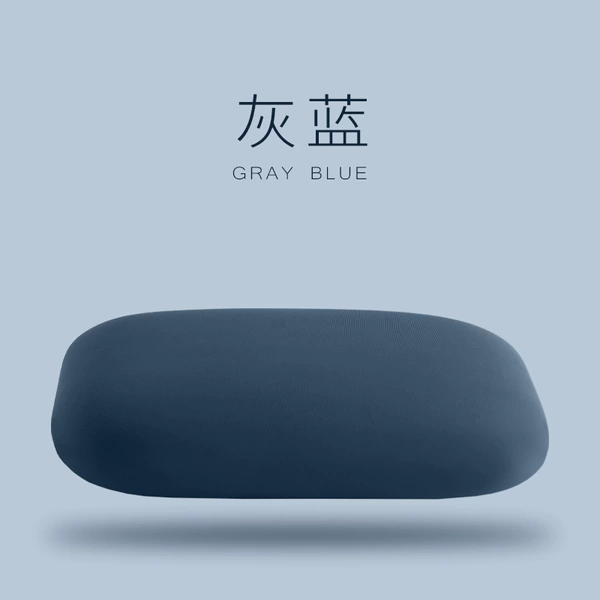 Gray Blue [Summer Cool Ice Silk Style] [Memory Foam Pillow Core]