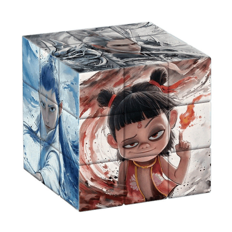 Nezha's Demon Child Haohai 高価値クリエイティブ子供用ルービックキューブ学生パズル 3 段階減圧スムーズなパズルおもちゃ|undefined
