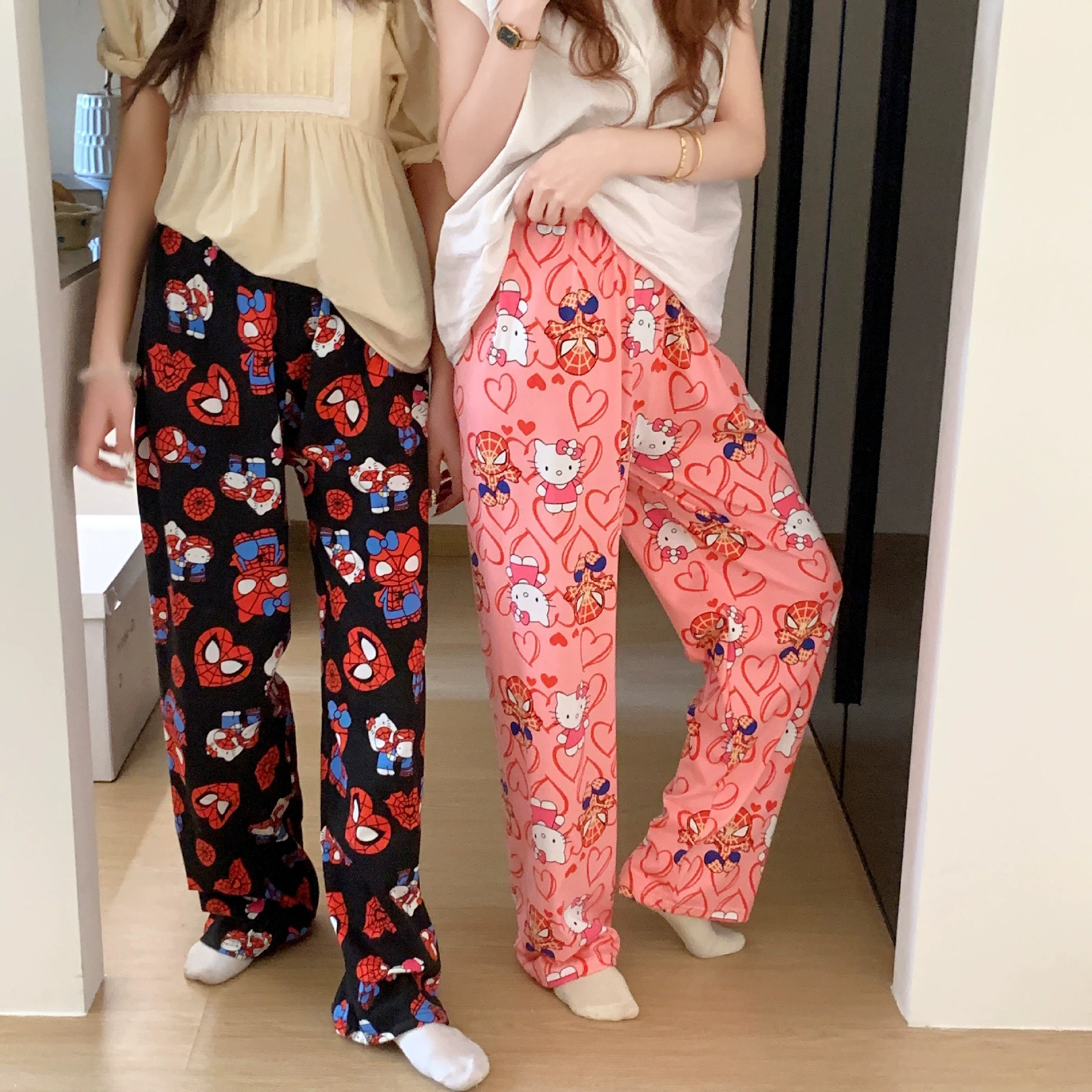 Summer thin cartoon trousers, Korean style