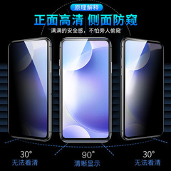 適用紅米K50防窺膜K40/K30鋼化玻璃小米9/11青春/Note11手機貼膜