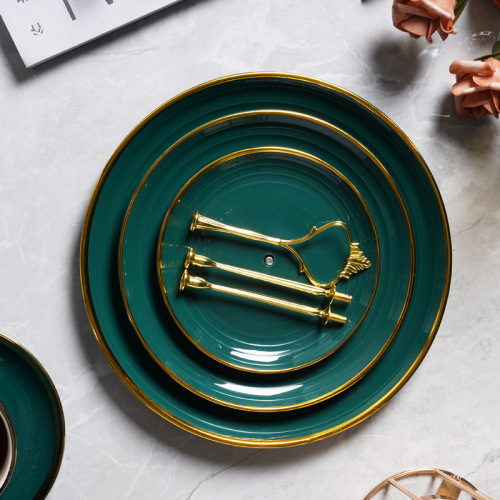 Light luxury three-tier dessert stand, multi-tier fruit plate, plastic gold-rimmed cake stand, afternoon tea snack stand, cake display stand