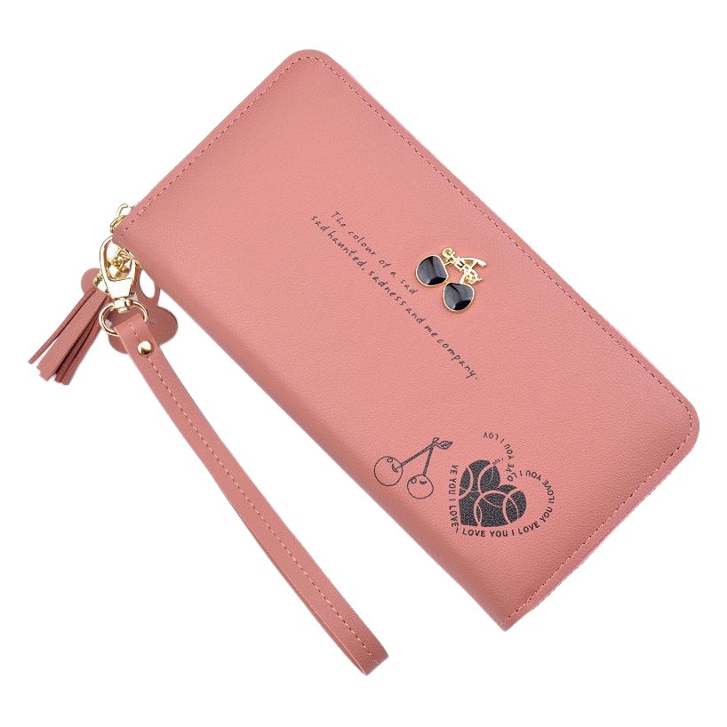 New Women's Wallet Women's Long Clutch Wallet Fashionable Large Capacity Zipper Tassel Wallet Change Mobile Phone Bag