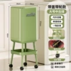 Large 8133 trash can [green] [bending-free with lid] + plate + wheels + letters