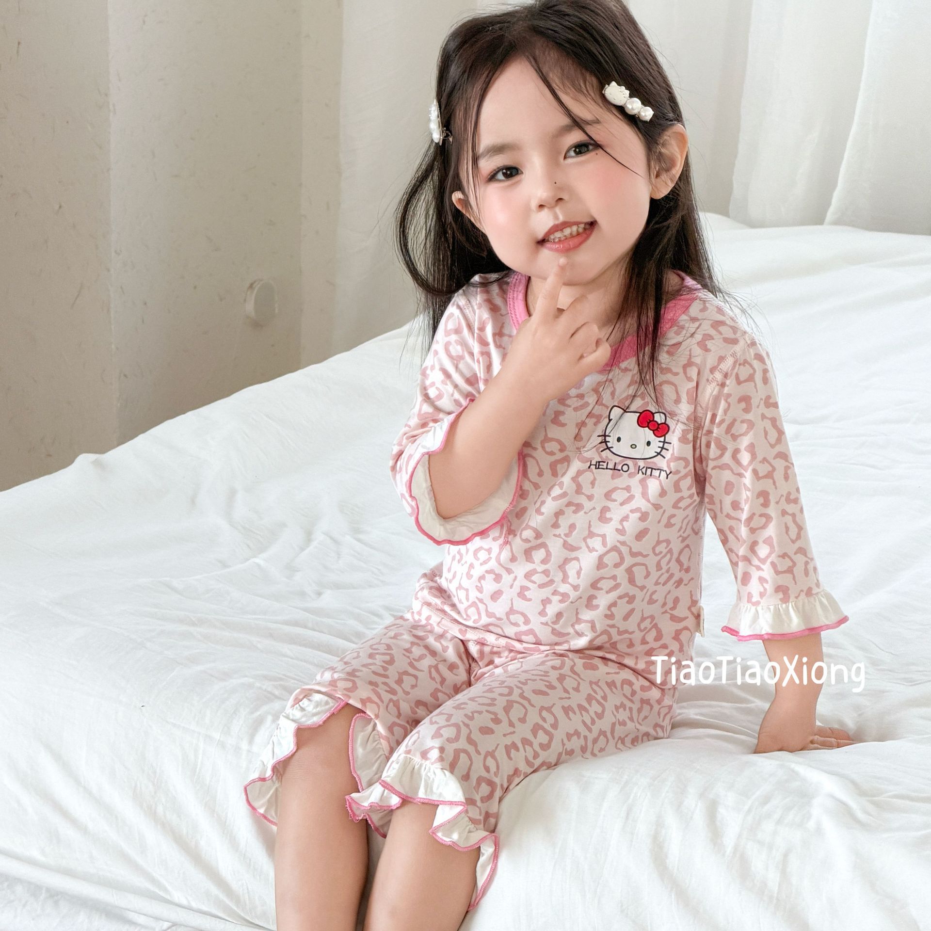 春夏季儿童家居服睡衣优可丝透气无骨男女童空调服