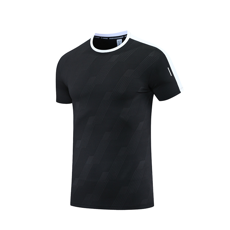 Verano 2022 ropa casual de manga corta de secado rápido para hombres deportes transfronterizos fitness cuello redondo camisa de fondo camiseta UA tipo imprimible B
