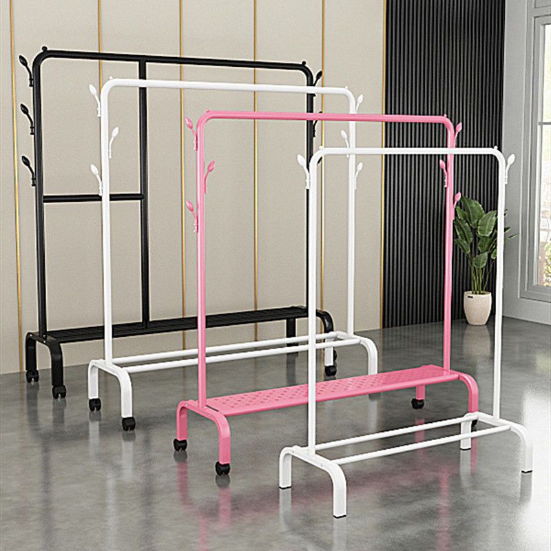 Thick Indoor Floor-Standing Clothes Drying Rack Balcony Clothes Drying Rod Bedroom Vertical Clothes Hanger Simple Clothes Drying Rack Dormitory