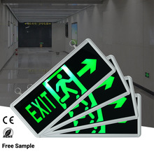 应急出口指示灯消防应急标志灯 双面挂壁式指示照明灯批发