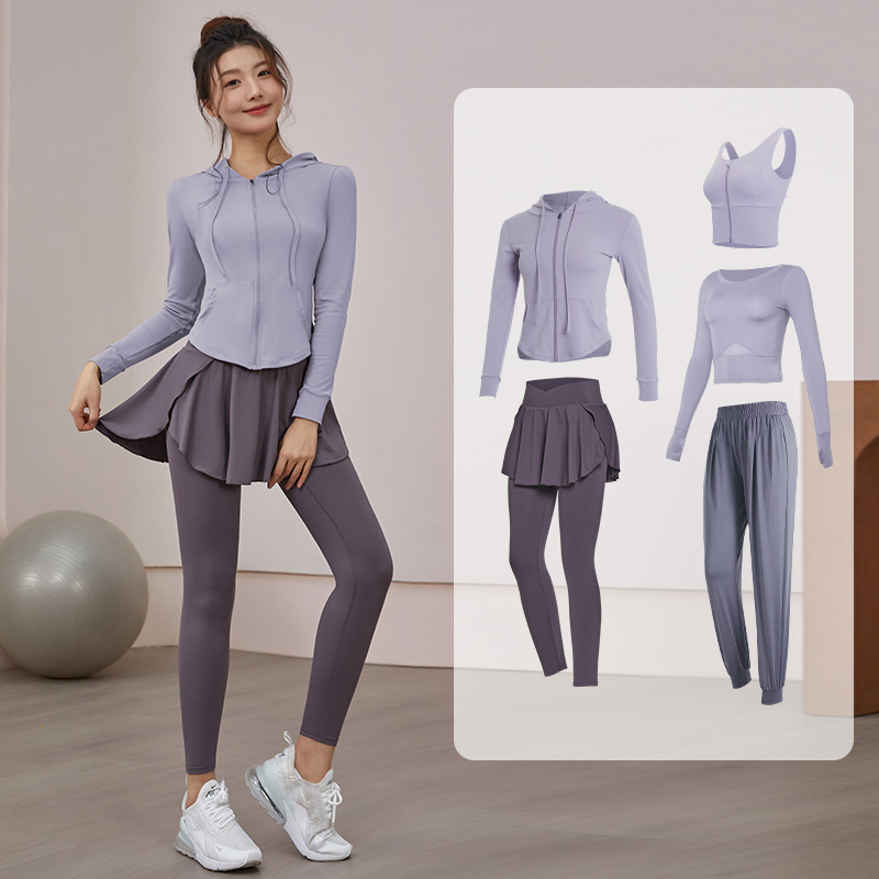 긴 소매 요가 세트 여성의 가을 얼굴 가치 빠른 건조 통기성 훈련 전문 피트니스 아침 달리기 운동복