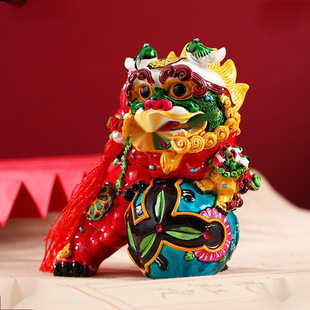 Wind Featured Gifts for foreigners in the Forbidden City Wenchuanglong Lion Beijing Souvenir Ornaments Creative Jewelry