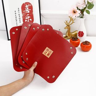 Housewarming Fruit Plate Red Leather Fruit Plate New Home Moving Tableware Home Decoration Opening Fruit Plate