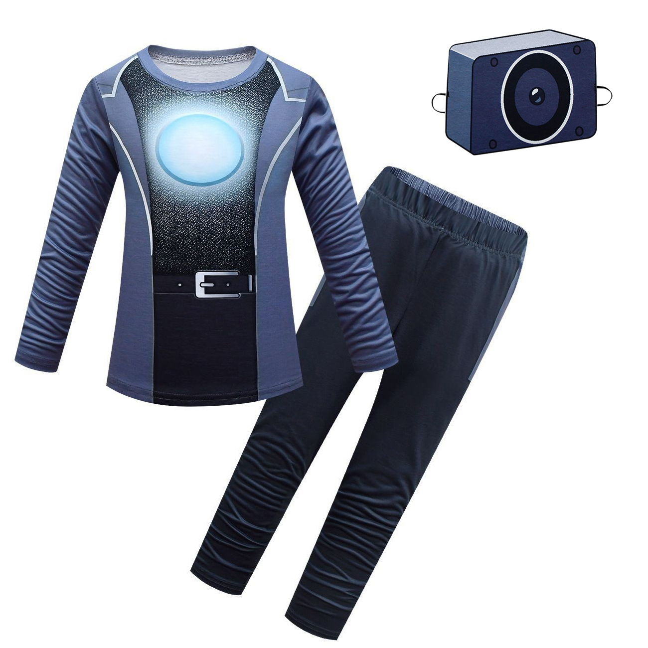 Children's Suit Cosplay Horror Game Tv Man Toilet Man Medium and Large Kidsren's Long-Sleeved Pants Suit 19118