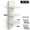 3-tier floating shelf-white