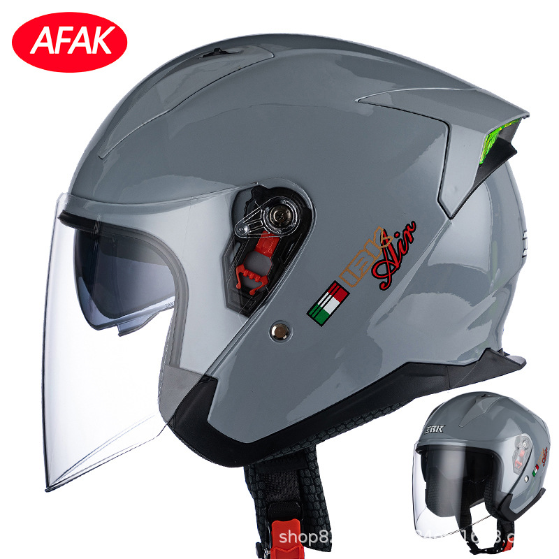 Fabricante 3C certificado motocicleta de doble cara espejo casco invierno hombres y mujeres motocicleta eléctrica casco de seguridad medio casco al por mayor