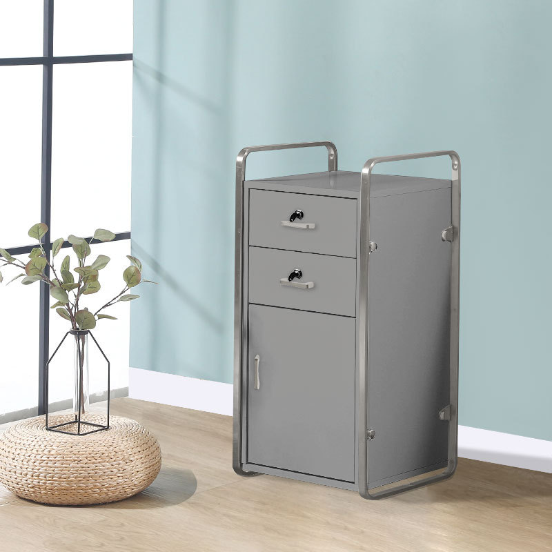 2024 새로운 스타일의 실버 프레임 라이트 그레이 캐비닛