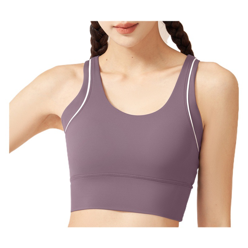 Sujetador deportivo de línea Juyitang, espalda bonita, sujetador de yoga a prueba de golpes, sujetador deportivo de alta elasticidad