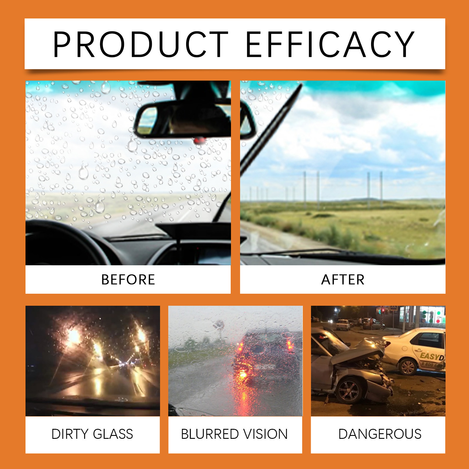 Homonth Car Glass Rainproof Agent Car Windshield Rainproof Waterproof Car Glass Anti-Fog Spray