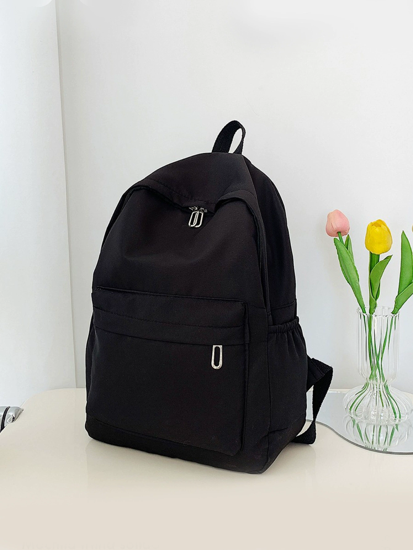 (Кросс-бортная торговля)?, fashionable solid color backpack, capacious school bag, simple and elegant design