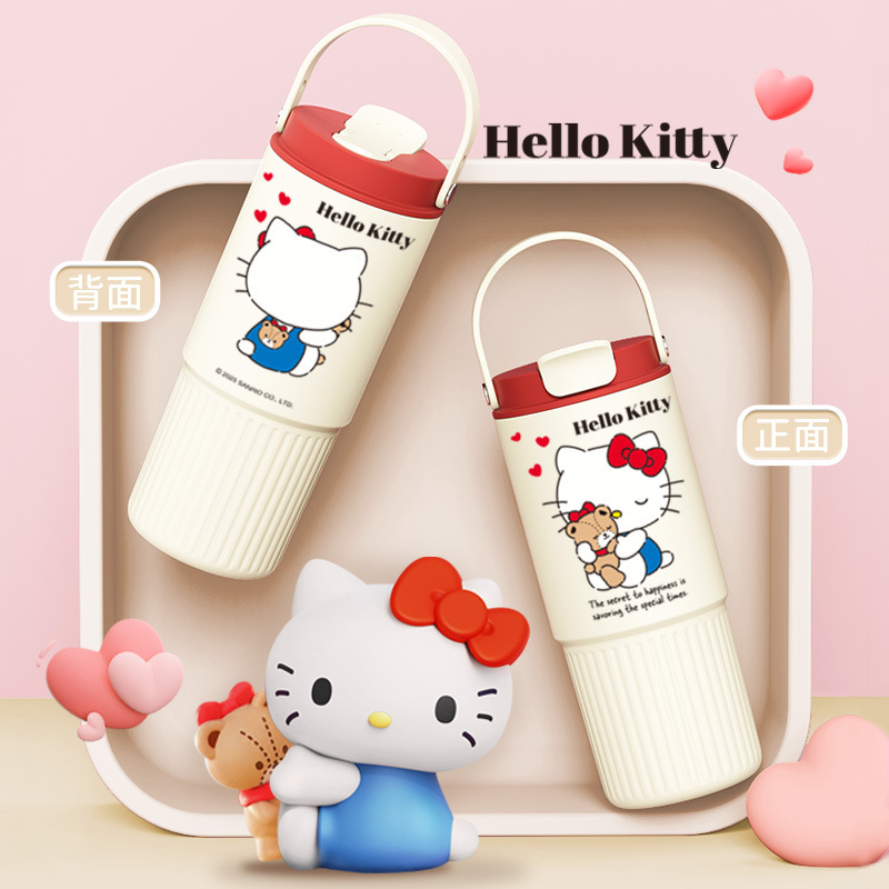 三丽鸥冰霸杯凯蒂猫316保温杯新款大容量吸管杯子高颜值女生水杯|undefined