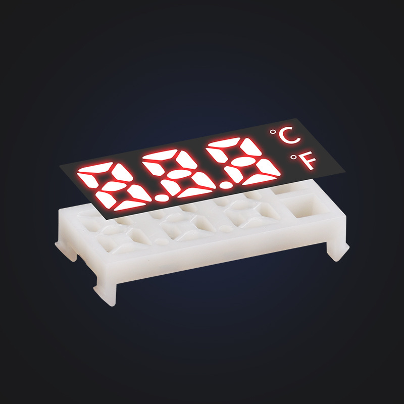 厂家生产LED数码管支架电子显示器屏壳888温度计迷你小型超薄三位