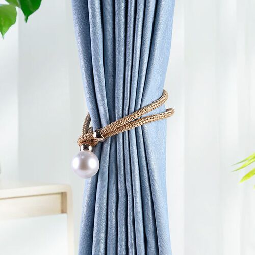 Cross-border wholesale no-punch curtain tie-down cord sliding pearl tie-down cord curtain clip accessories wholesale