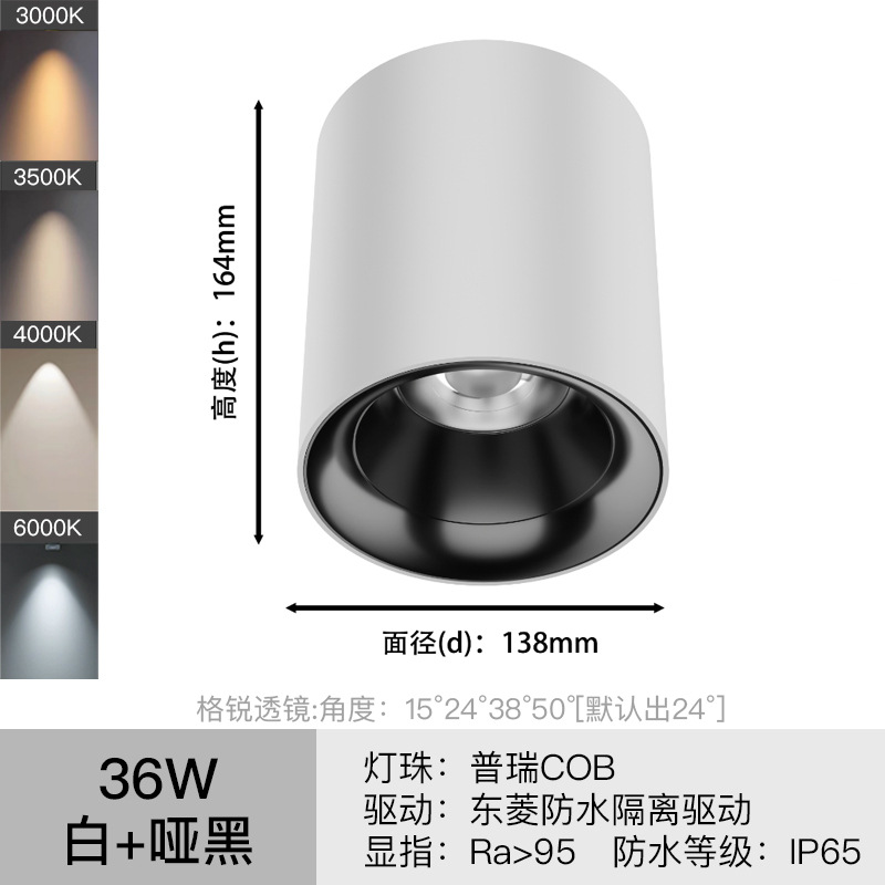 LED luz de techo impermeable al aire libre baño hogar baño techo tienda al aire libre cob luz de techo de techo