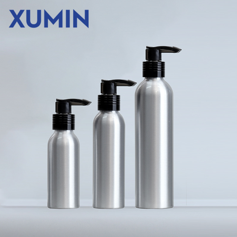 Fábrica en stock 100mL botella de loción de aluminio botella de prensa cosméticos sub-embalaje loción de aluminio botella vacía Xumin material de embalaje image 12
