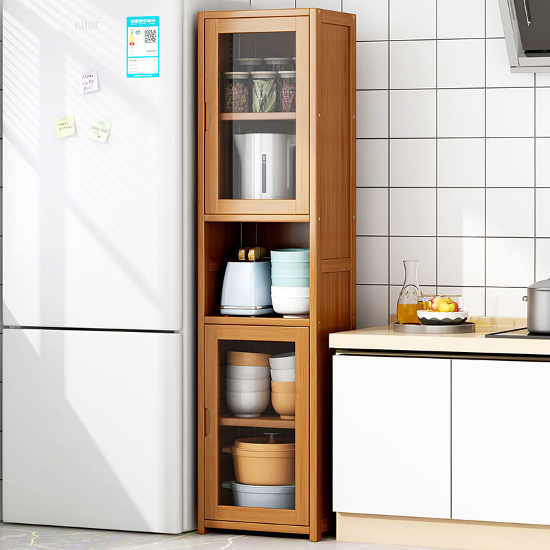 kitchen Caught Shelf to ground multi-storey Refrigerator Crevice Storage cabinet household a living room multi-function