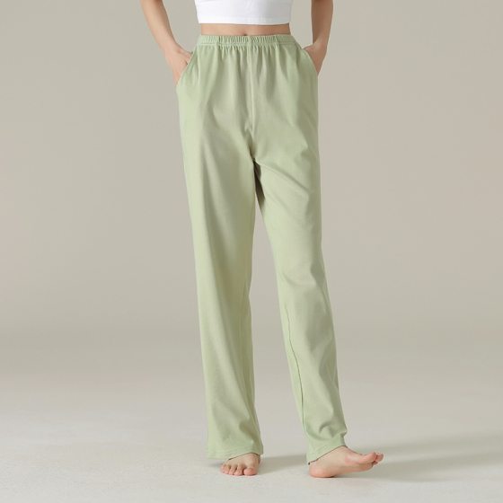 Category A Pajama Pants Women's Pants Spring and Autumn Summer Cotton Thin Loose plus size Cotton Outer Wear Summer Casual Home Pants