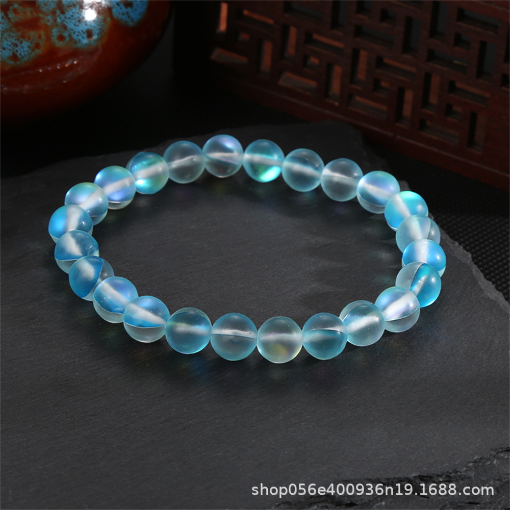 Moda simple 8mm pulsera de piedra de ágata natural alta sensación de mano de cristal cuentas pulsera comercio exterior al por mayor damas