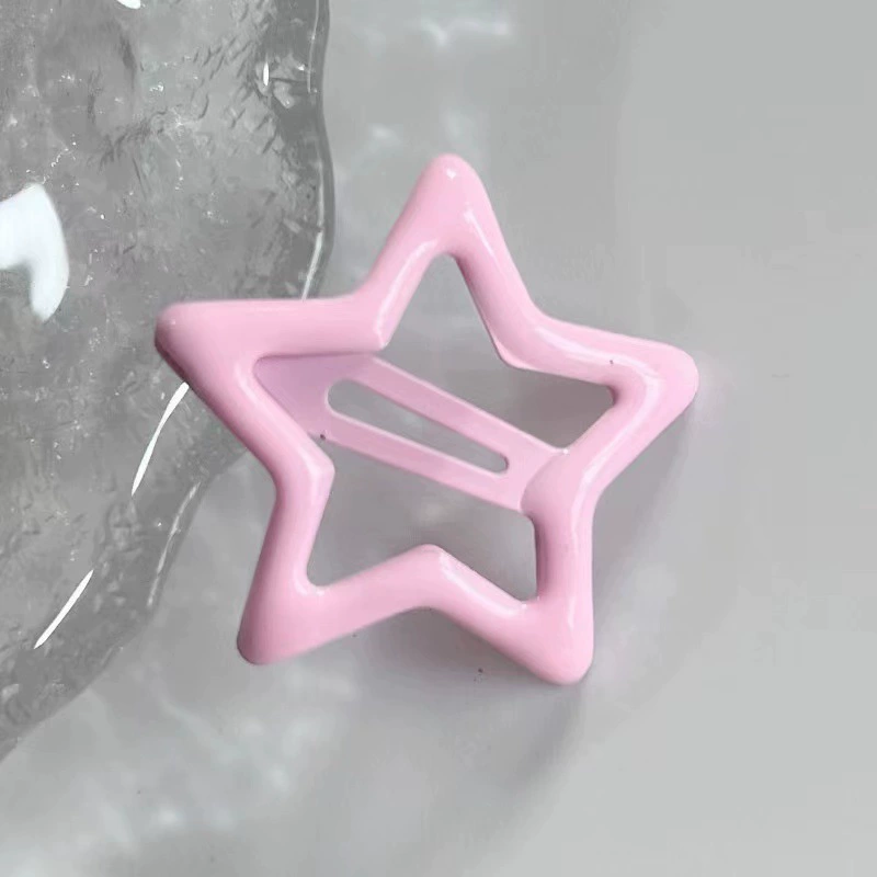 Заколка Hair Clip YK2 цветной стержень звезды, клип-баик бант пентаграмм для девочек, многоцветный 4.6×3.4 см